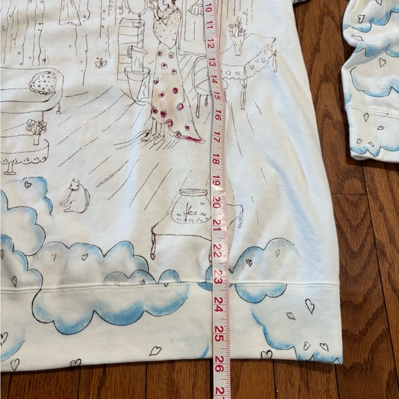 Tsumori Chisato Illustrated sweatshirt NWOT 100% cotton French Terry size M - Picture 10 of 11